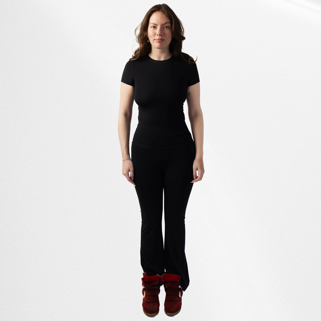 Little "Fitted" Bamboo Tee Bamboo/Span