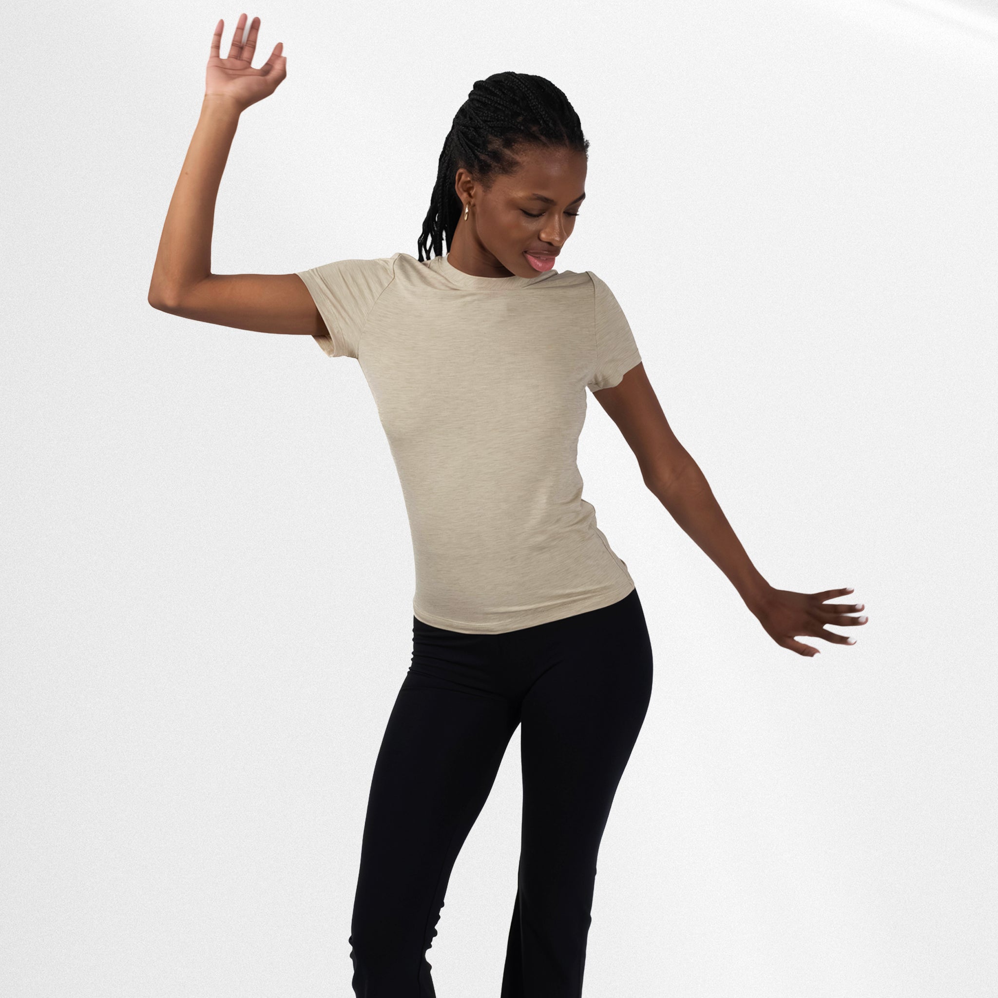 Little "Fitted" Bamboo Tee Bamboo/Span
