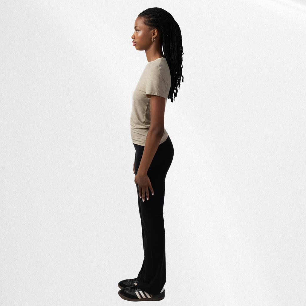 Little "Fitted" Bamboo Tee Bamboo/Span