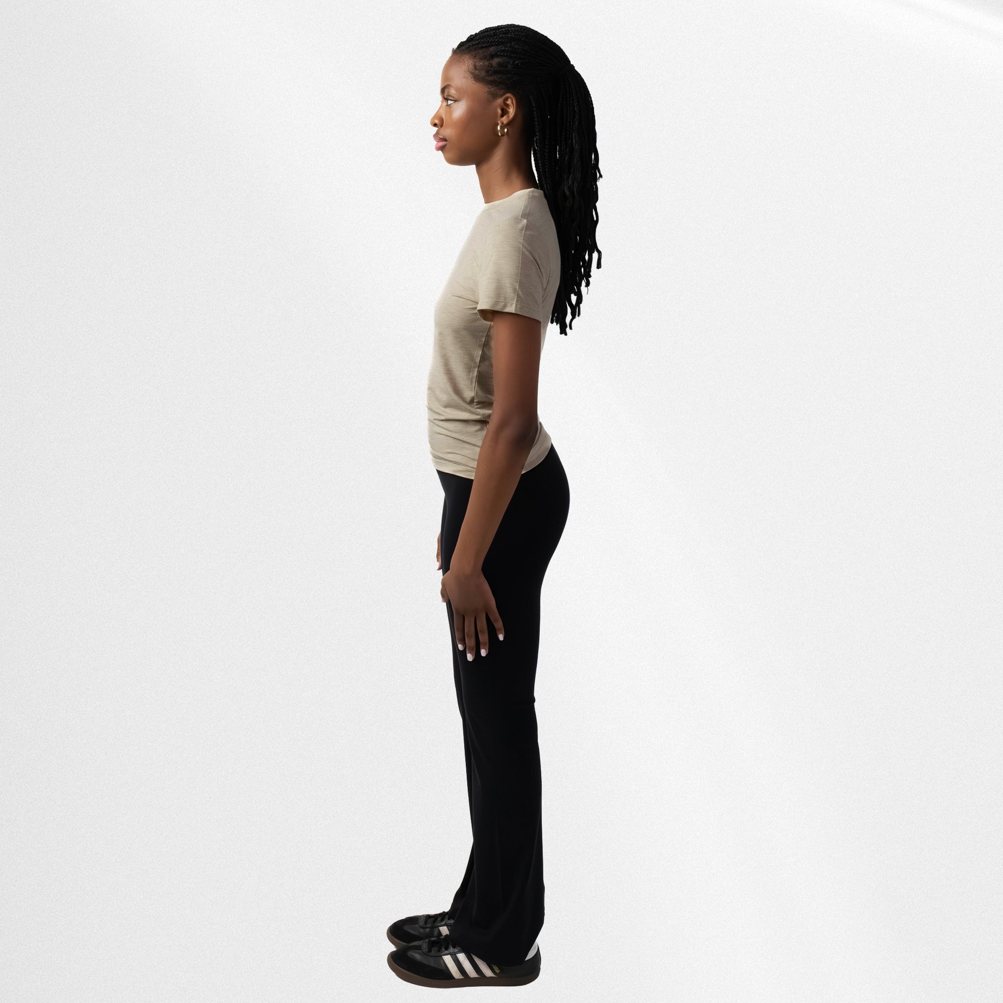 Little "Fitted" Bamboo Tee Bamboo/Span